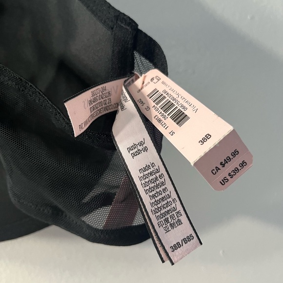 Victoria's Secret Black Lace Racerback Bra - push-up - Picture 4 of 6